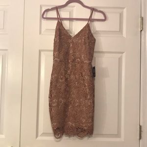 NEW beautiful rose gold lace dress
